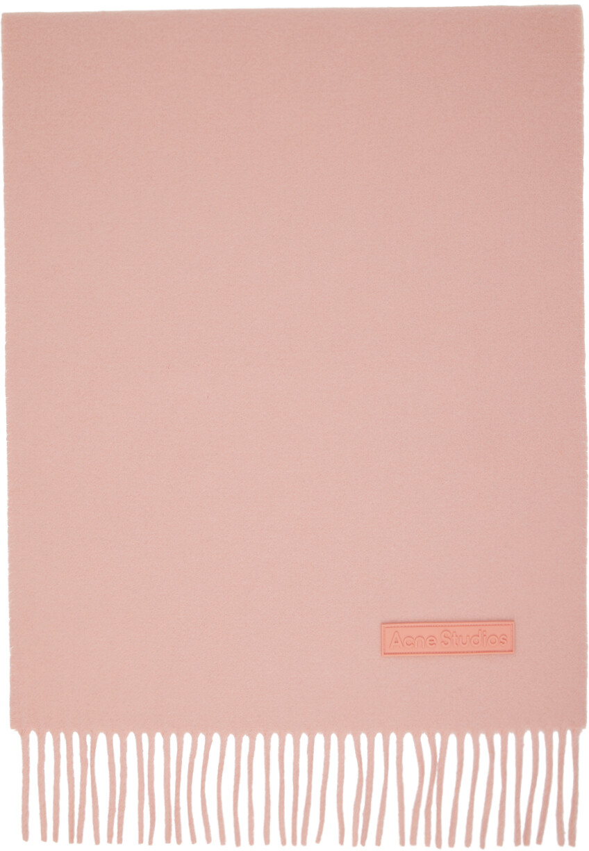 

Розовый шерстяной шарф с бахромой Acne Studios