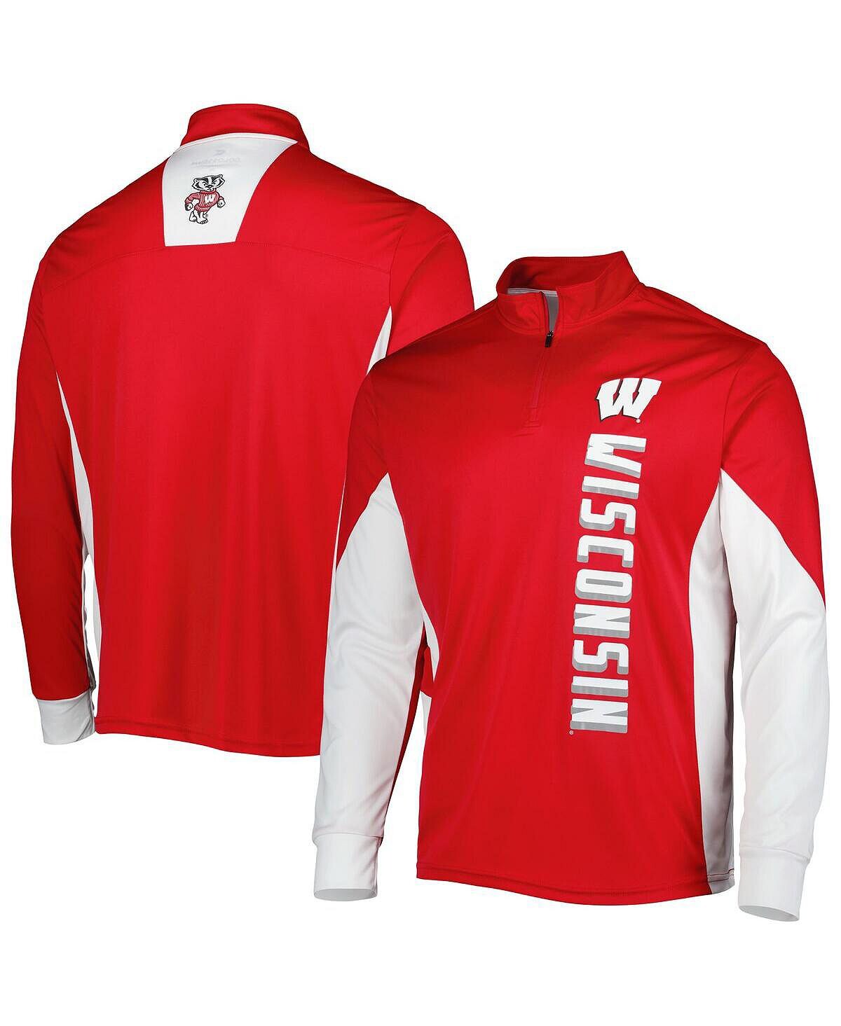 

Мужская красная ветровка wisconsin badgers bart с молнией на четверть Colosseum, красный