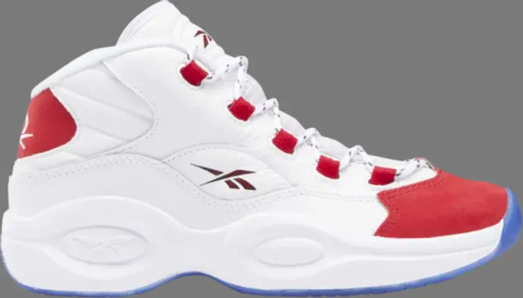 

Лимитированные кроссовки question mid og little kids 'red toe' 2020 Reebok, красный