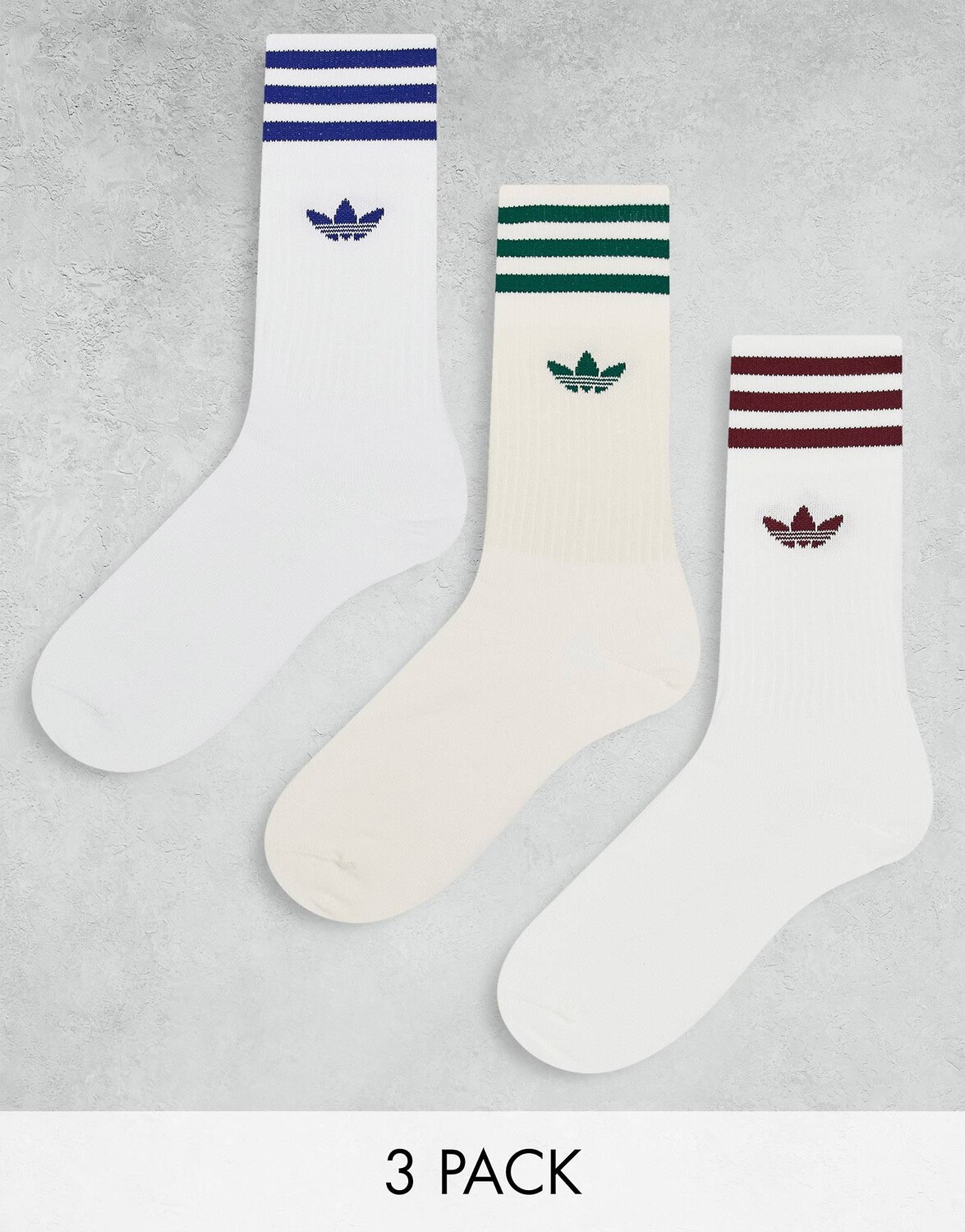 

Набор из трех пар носков нейтральных цветов adidas Originals