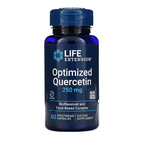 Оптимизированный кверцетин 250 мг 60 капсул Life Extension life extension оптимизированный шафран 60 вегетарианских капсул
