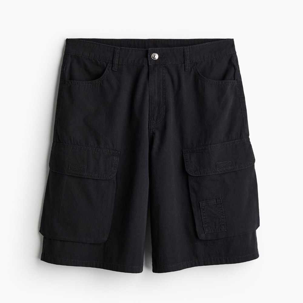 

Шорты H&M Canvas Cargo, черный