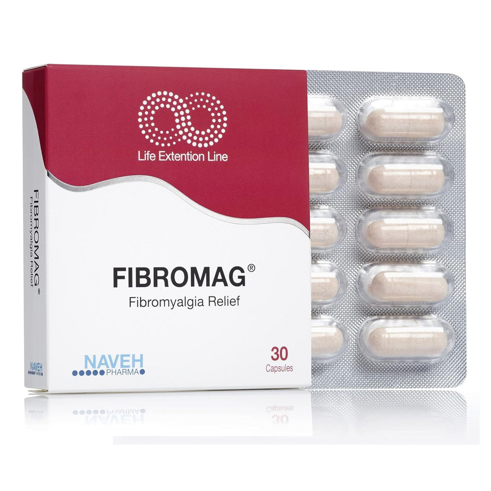 Пищевая добавка Fibromag Naveh pharma для облегчения боли и усталости при фибромиалгии, 30 капсул пищевая добавка dymatize элитный казеин насыщенный шокола д 907г