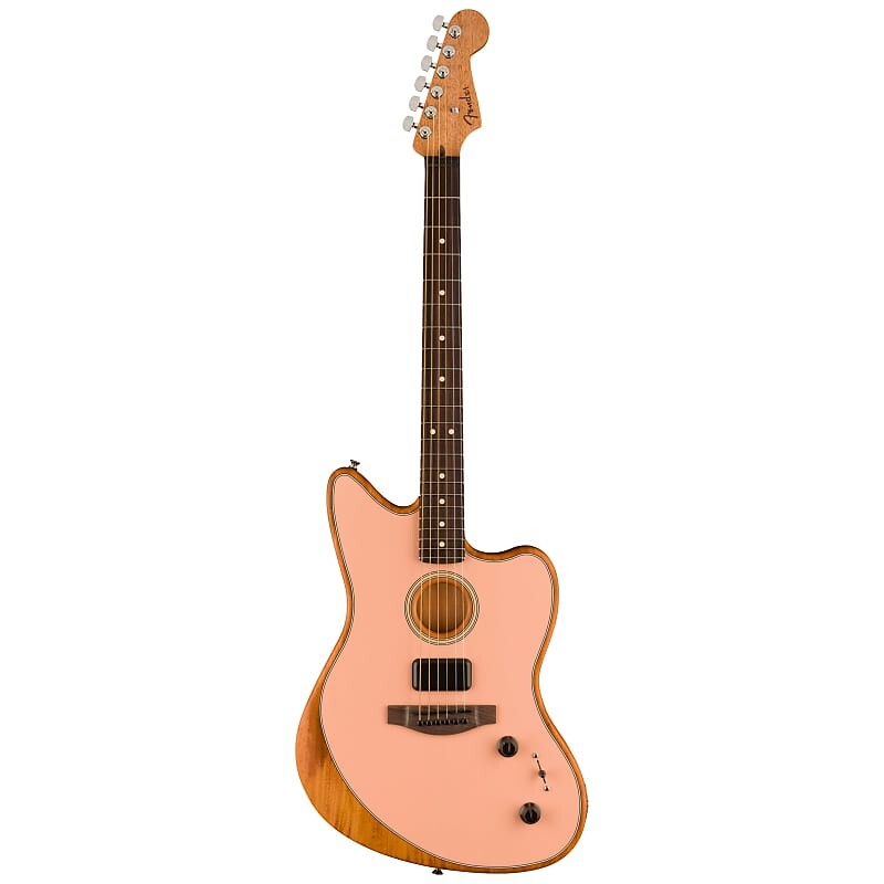 

Fender Acoustasonic Player Jazzmaster, Shell Pink с сумкой Deluxe Gig Bag