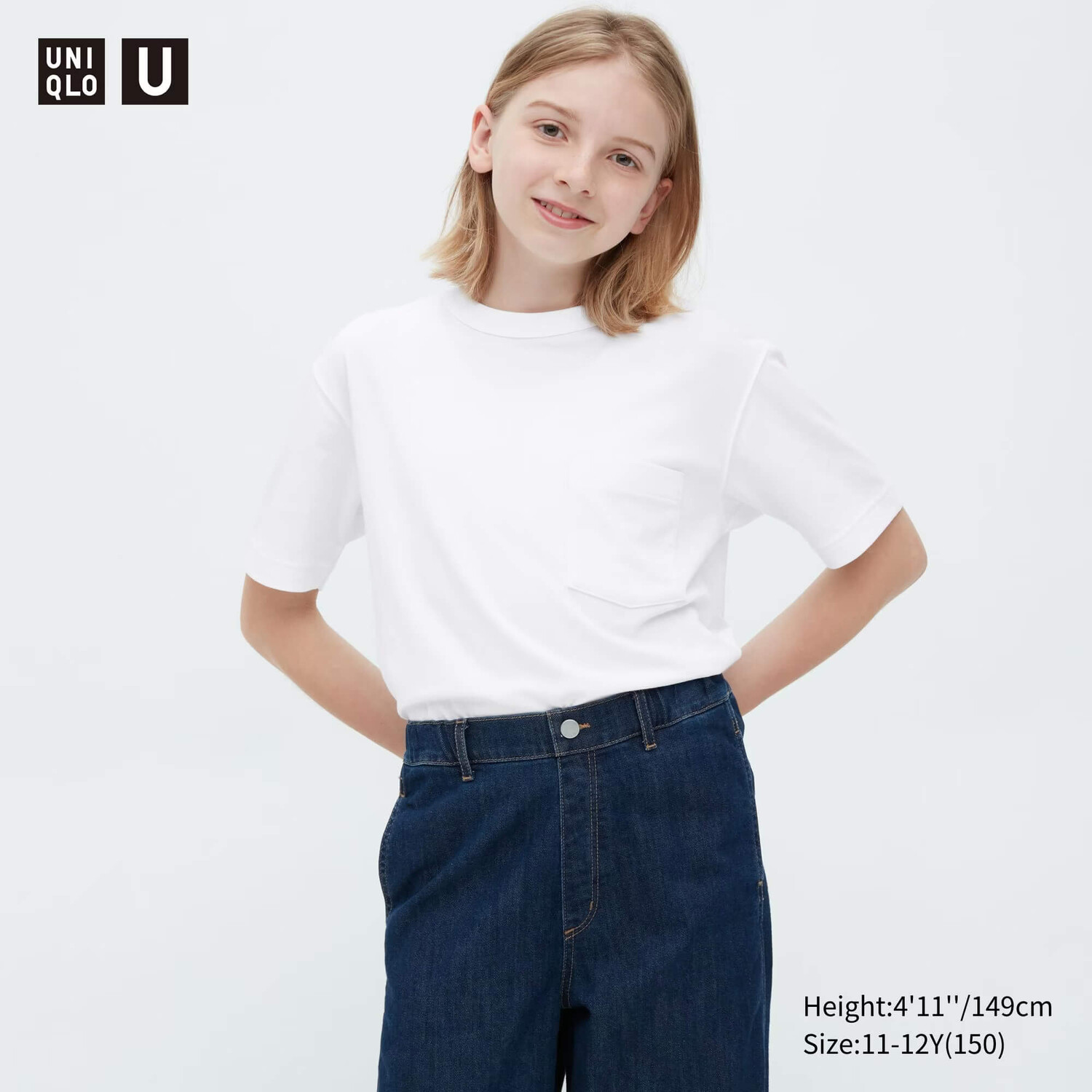 

Футболка Uniqlo Kids U Airism Cotton Crew Neck Short Sleeved, белый