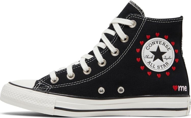 Converse Wmns Chuck Taylor All Star High Embroidered Hearts Black CDEK.Shopping