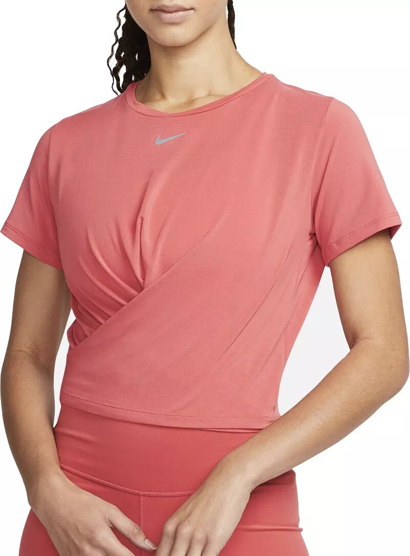 

Женская укороченная футболка с короткими рукавами Nike One Dri-FIT Luxe Twist