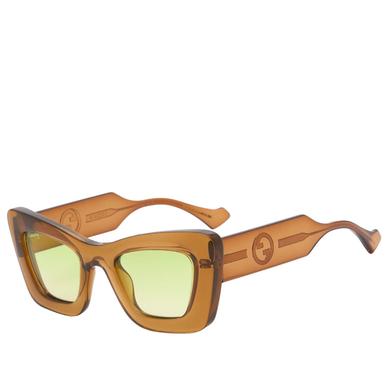 

Солнцезащитные очки Gucci Eyewear Gg1552S Sunglasses, цвет Brown & Green
