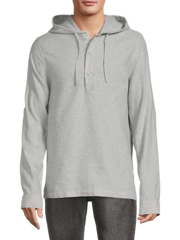 

Толстовка Henley из льняной смеси Saks Fifth Avenue, цвет Wolf Grey