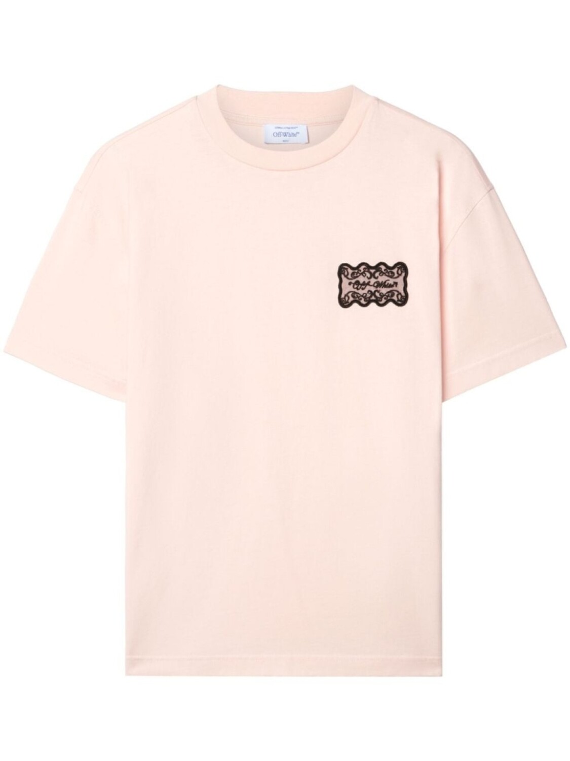 

Off-White футболка с кружевными деталями, розовый