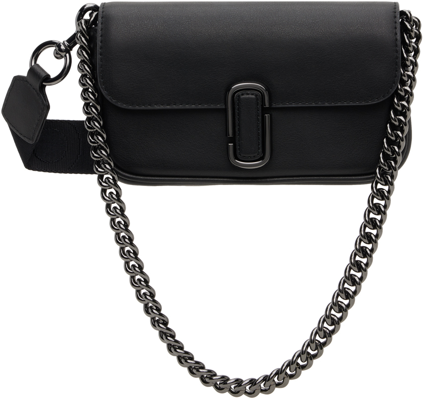 Черная сумка J Marc Mini Marc Jacobs, цвет Black/Gunmetal