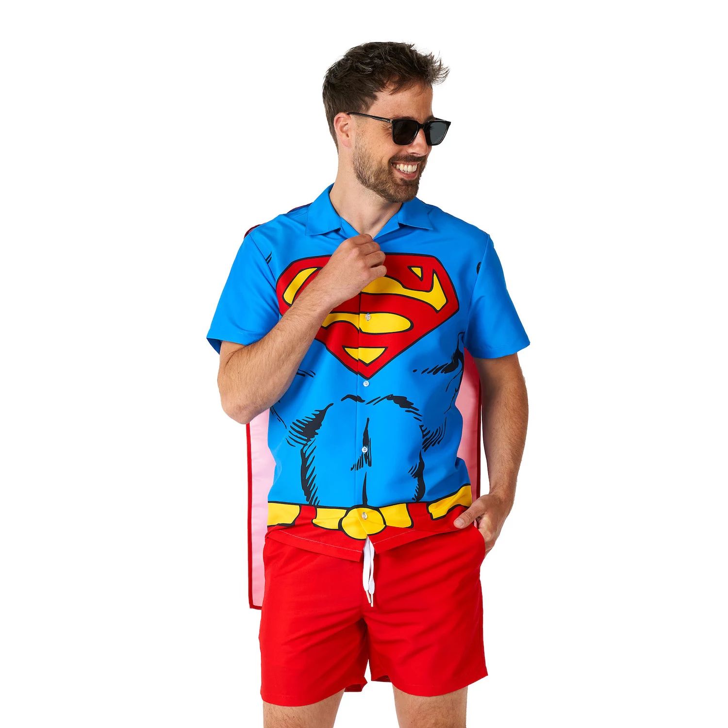 Мужской комплект из рубашки и шорт с изображением Супермена Licensed Character