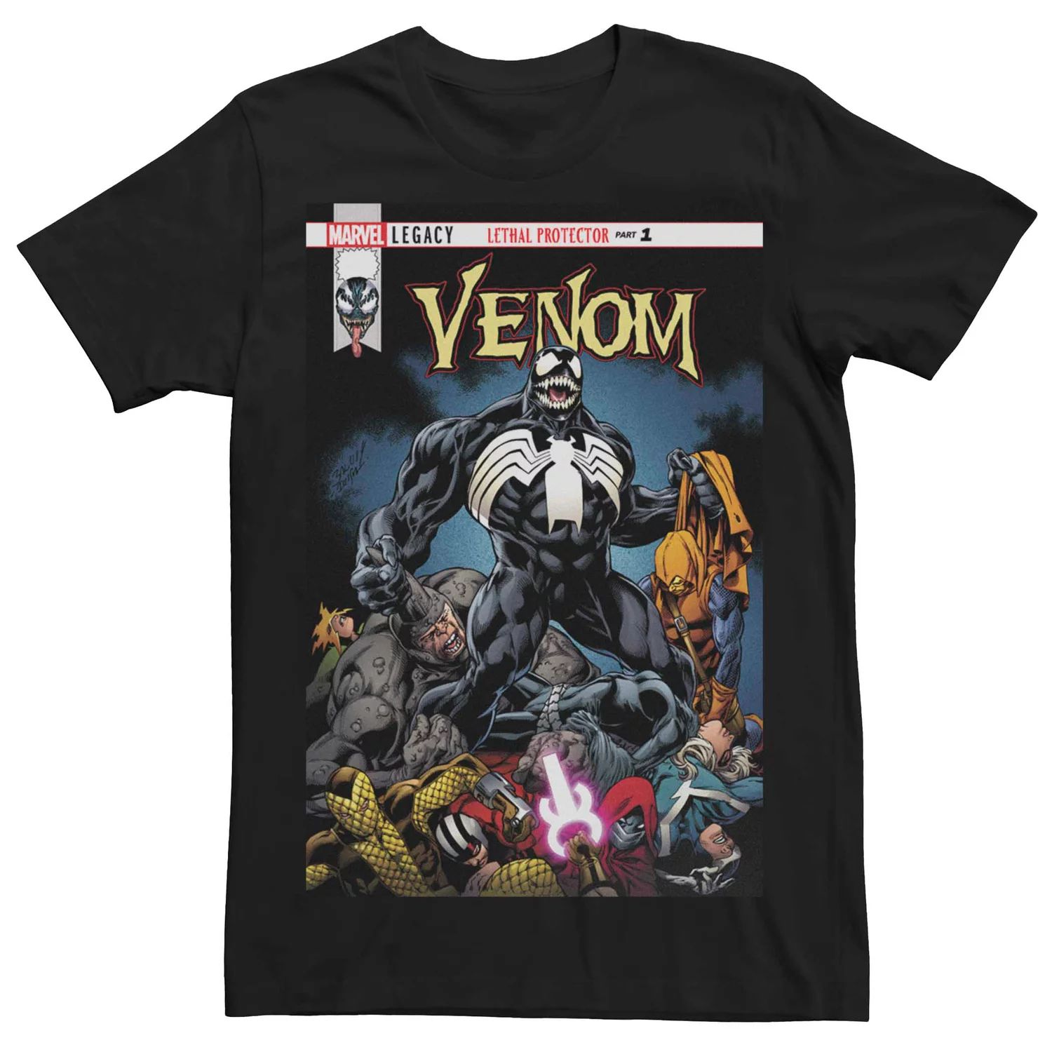 Мужская футболка Marvel Venom Lethal Protector с изображением комиксов Licensed Character