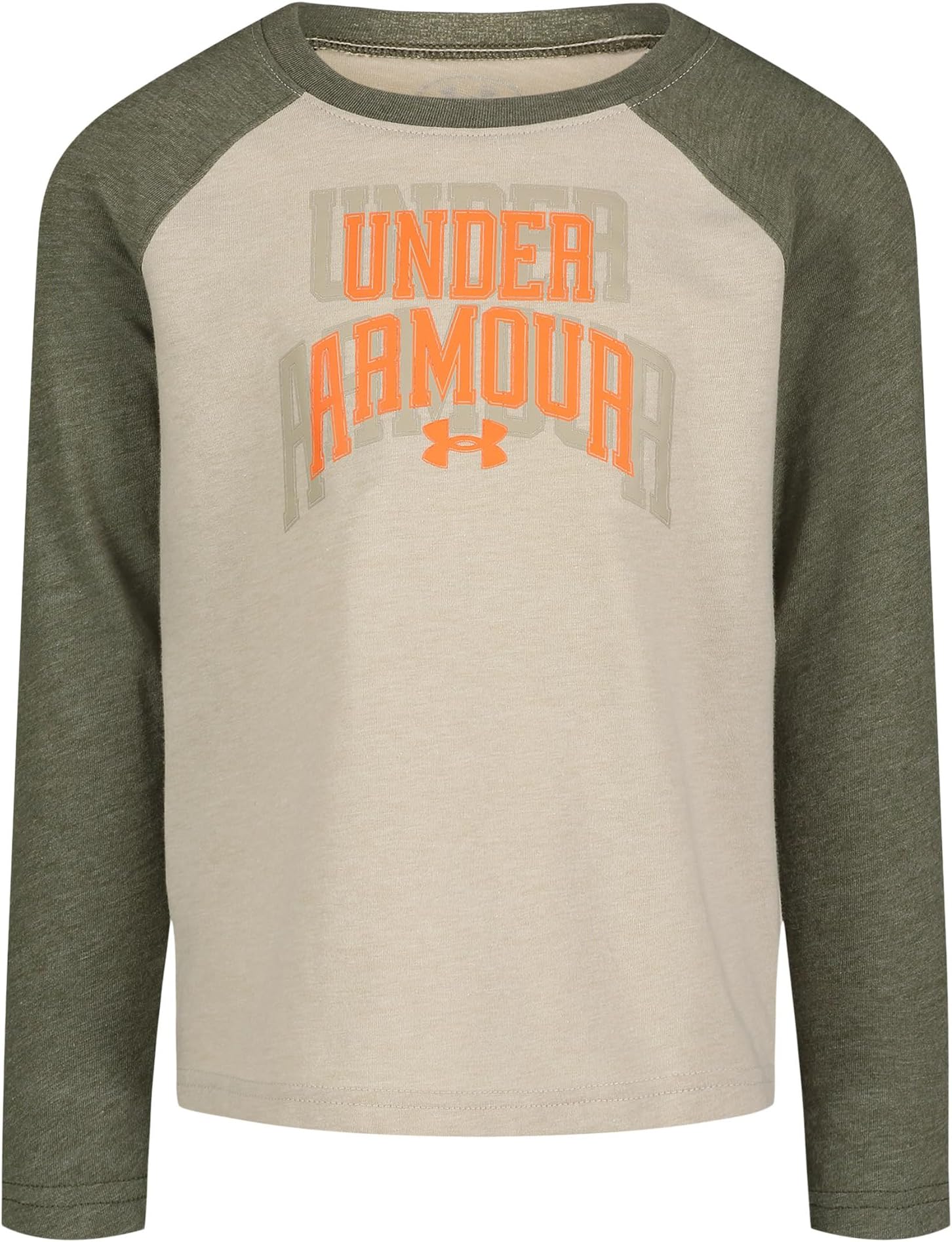 

Футболка Under Armour Varsity Wordmark Raglan Long Sleeve Tee, цвет Khaki Base