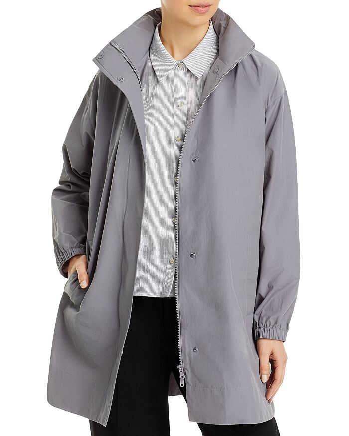 

Длинная куртка с воротником-стойкой Eileen Fisher