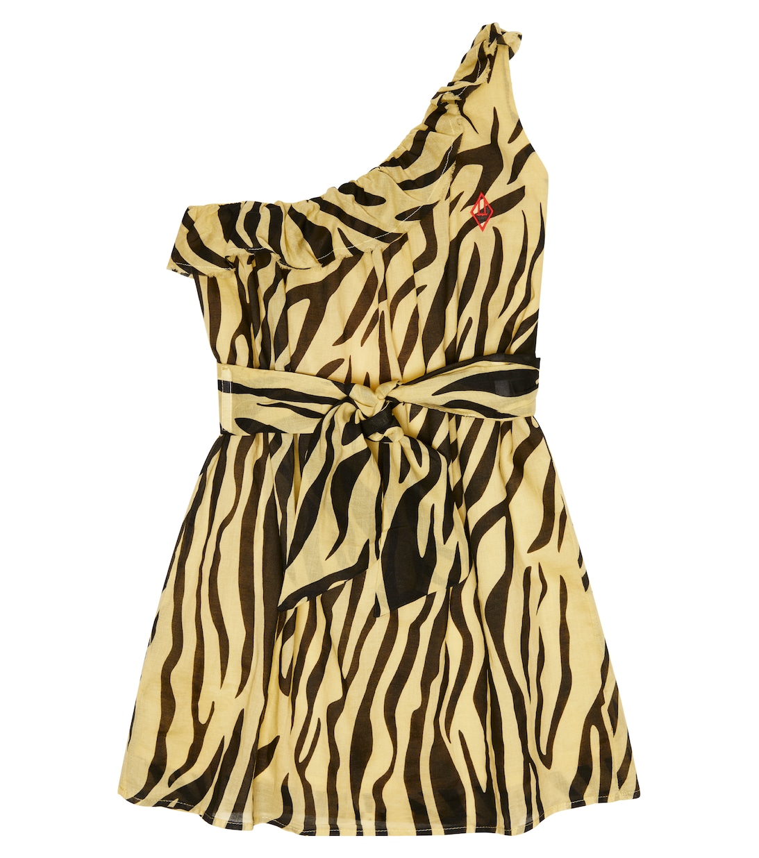 цена Хлопковое платье с принтом на одно плечо The Animals Observatory, разноцветный