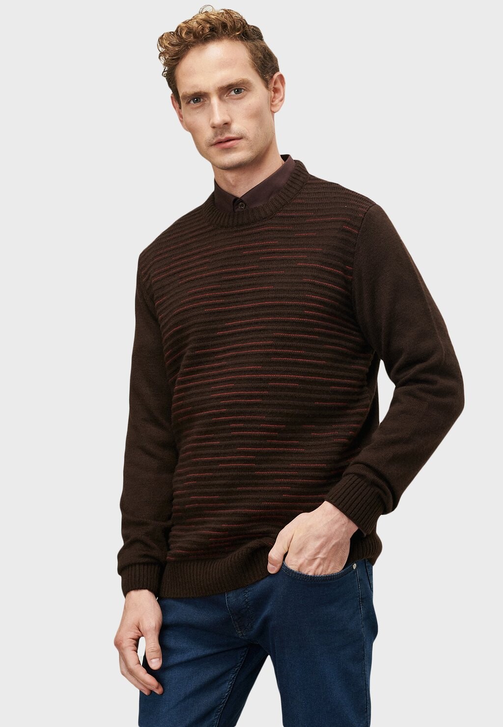 

Свитер Ac&Co / Altinyildiz Classics, бордовый, Красный