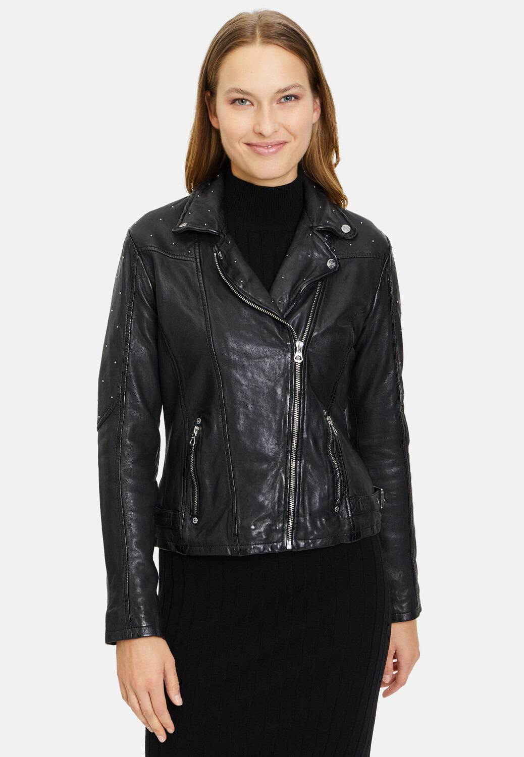 

Кожаная куртка Gipsy Bikerjacke Gwaleeza Rf, молочно черный