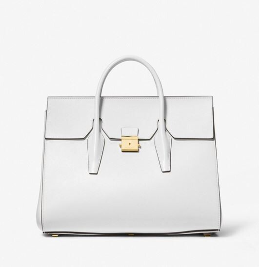 

Сумка кожаная Michael Kors Campbell Large Leather Weekender, белый