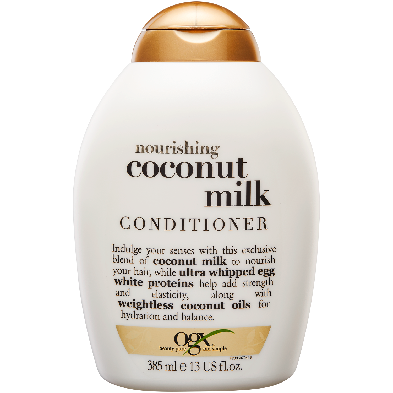 ogx кондиционер nourishing coconut milk для поврежденных волос 385 мл Ogx Coconut Milk увлажняющий кондиционер для волос с кокосовым молоком, 385 мл