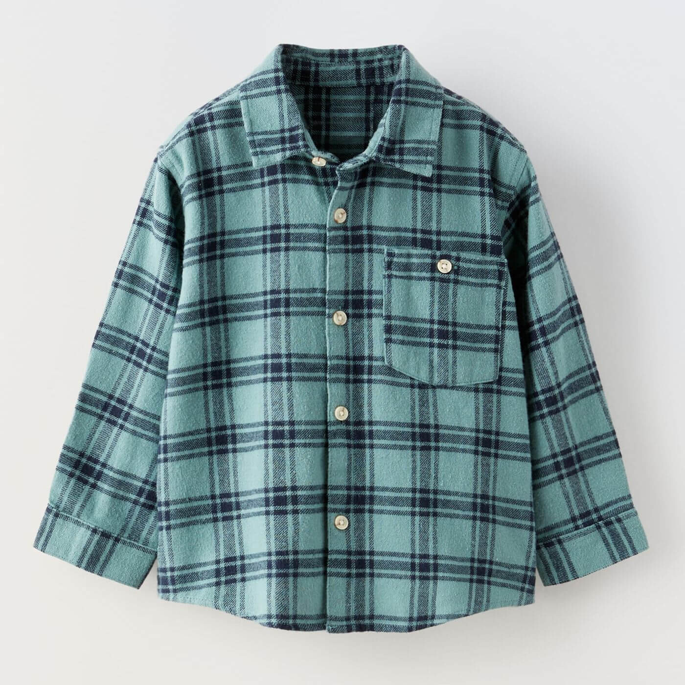 

Рубашка Zara Check, голубой/темно-синий