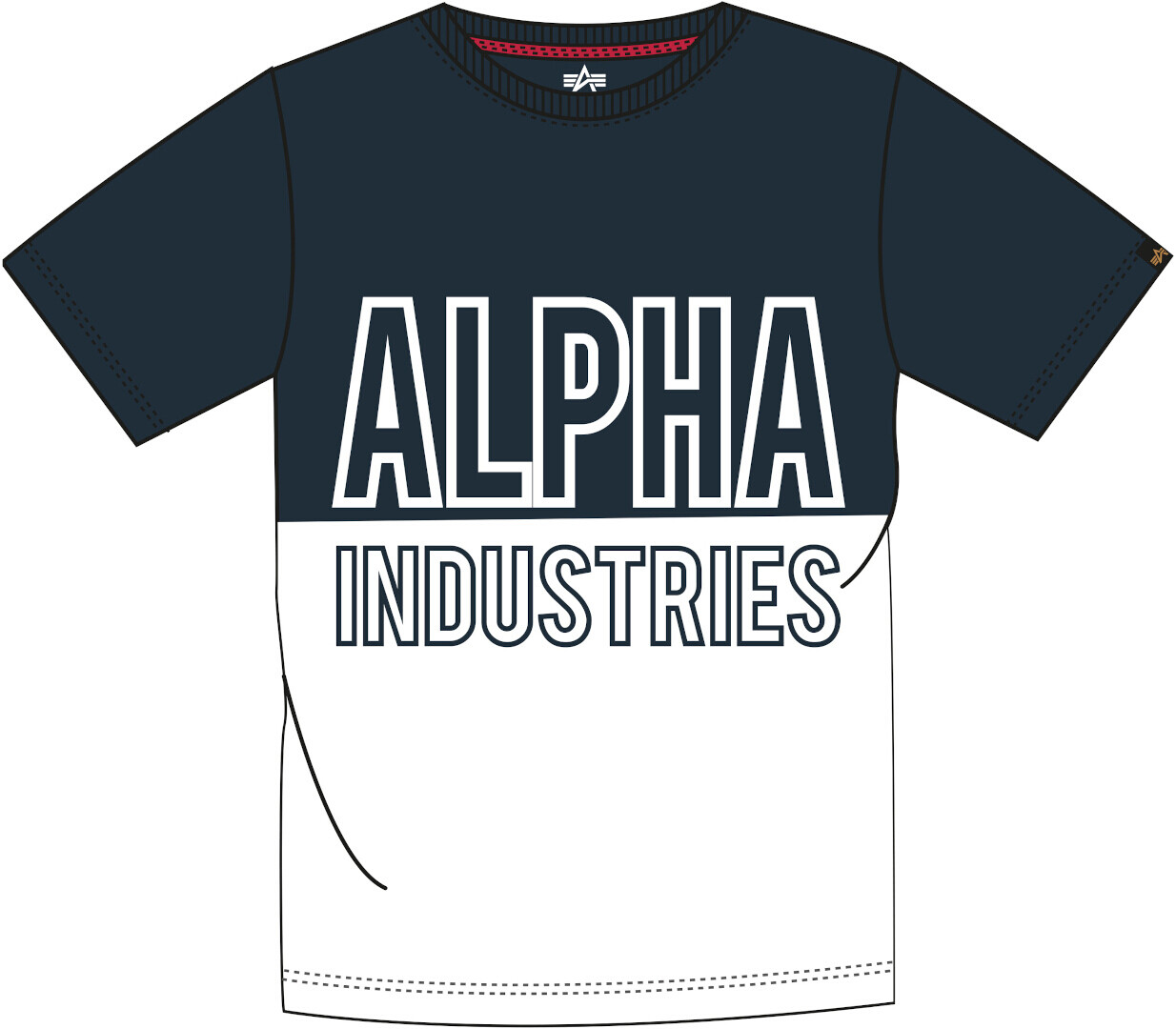 

Футболка Alpha Industries Block, темно-синяя