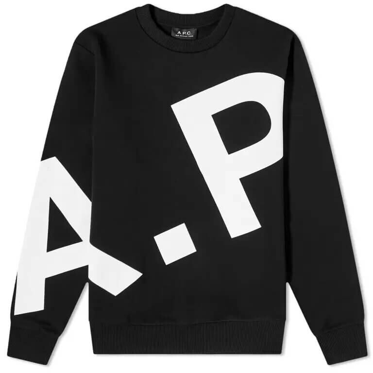 

Свитер A.P.C. Cory Oversize Logo, черный