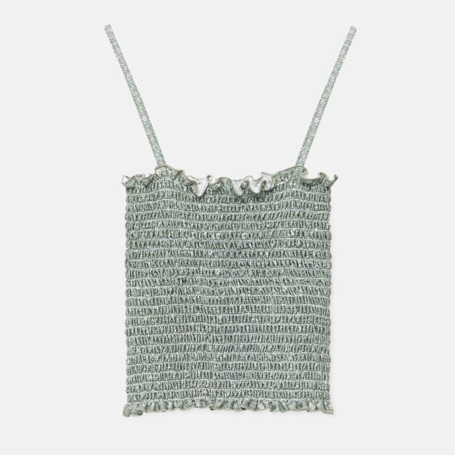 

Топ Pull&Bear Smocked Floral, зеленый
