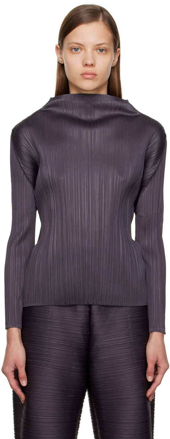 

Серая водолазка со складками Pleats Please Issey Miyake