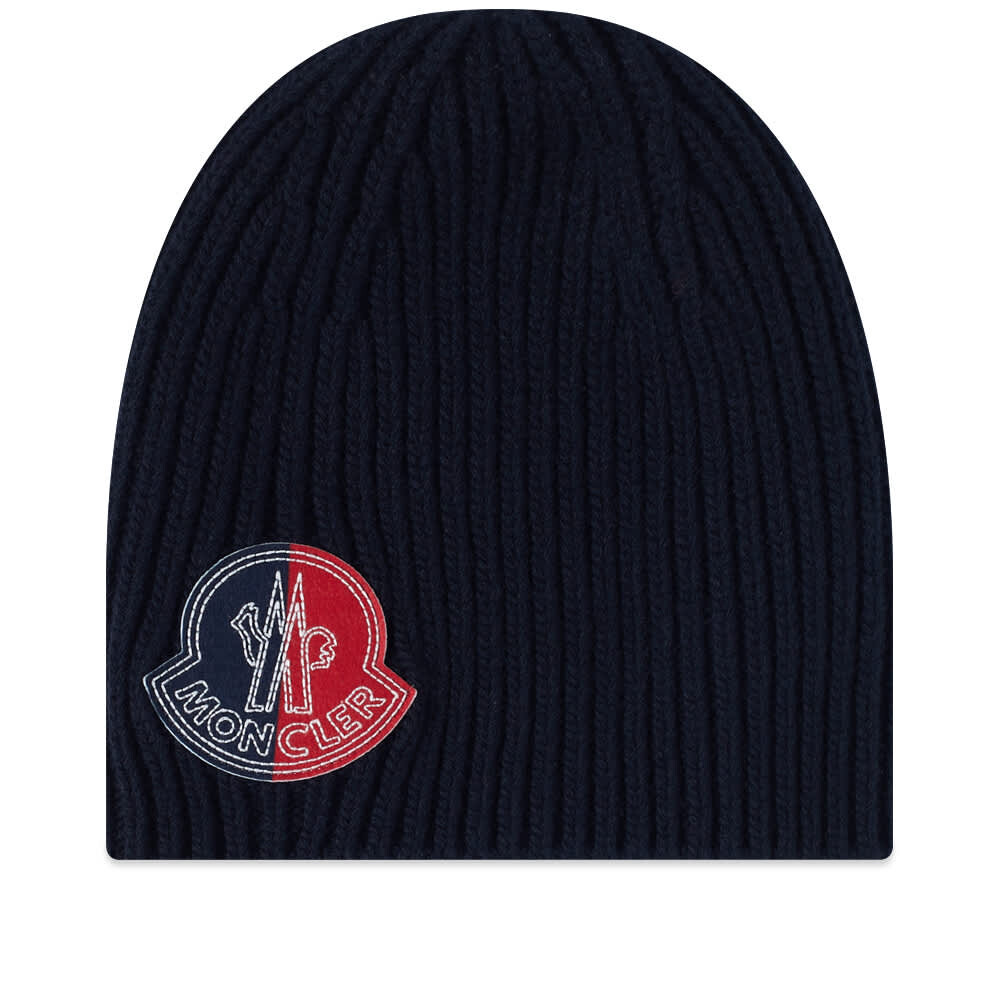 

Двухцветная шапка с нашивками Moncler Genius