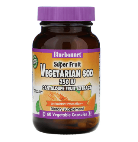 Экстракт плодов канталупы Super Fruit Vegetarian SOD 250 МЕ 60 капсул Bluebonnet Nutrition