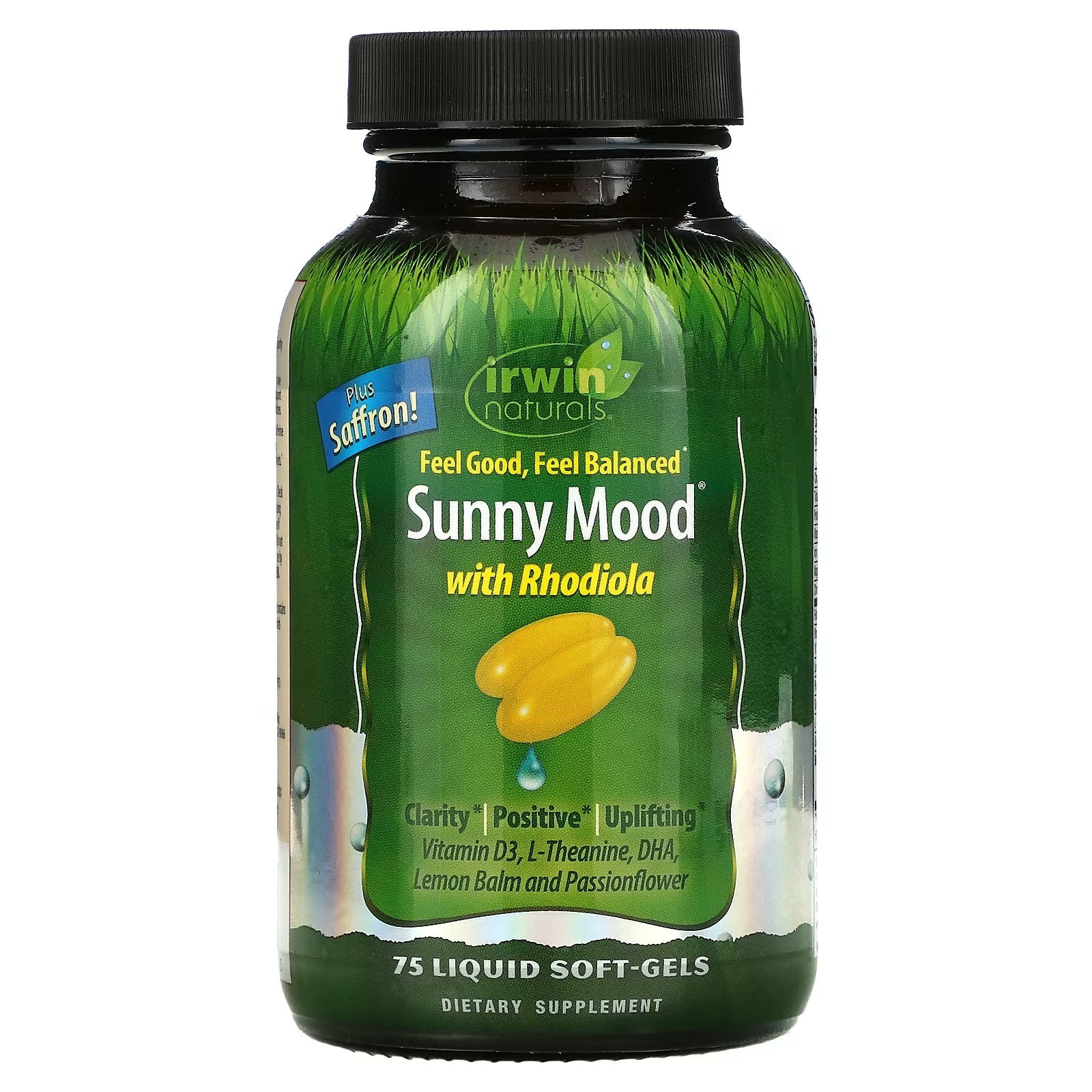 Пищевая Добавка Irwin Naturals Sunny Mood, 75 мягких капсул пищевая добавка с витамином d3 irwin naturals sunny mood 80 желатиновых капсул