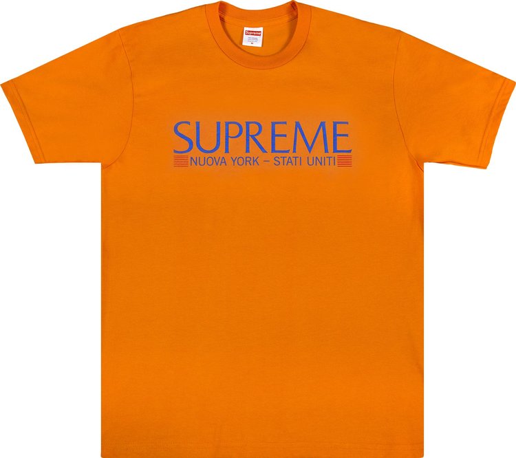 Футболка Supreme Nuova York Tee 'Orange', оранжевый футболка supreme ear tee orange оранжевый