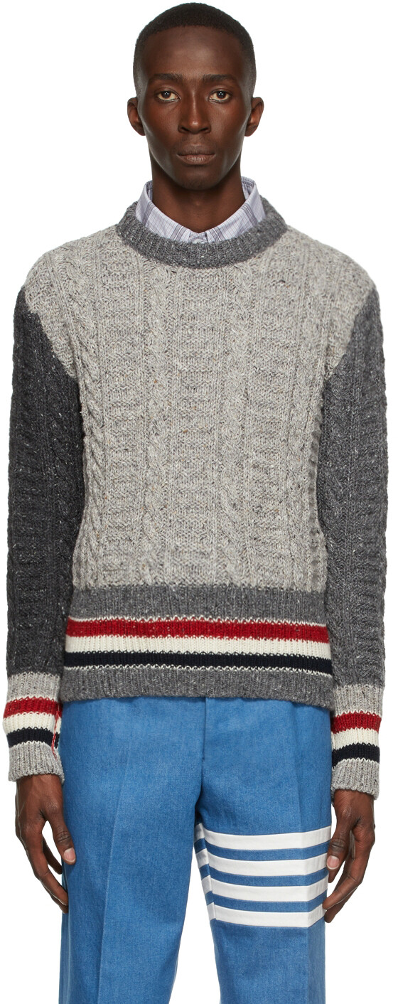 

Шерстяной вязаный свитер в полоску RWB Thom Browne