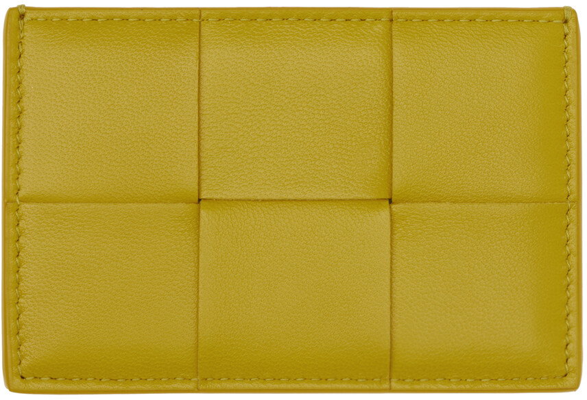 

Желтый держатель кредитной карты Bottega Veneta