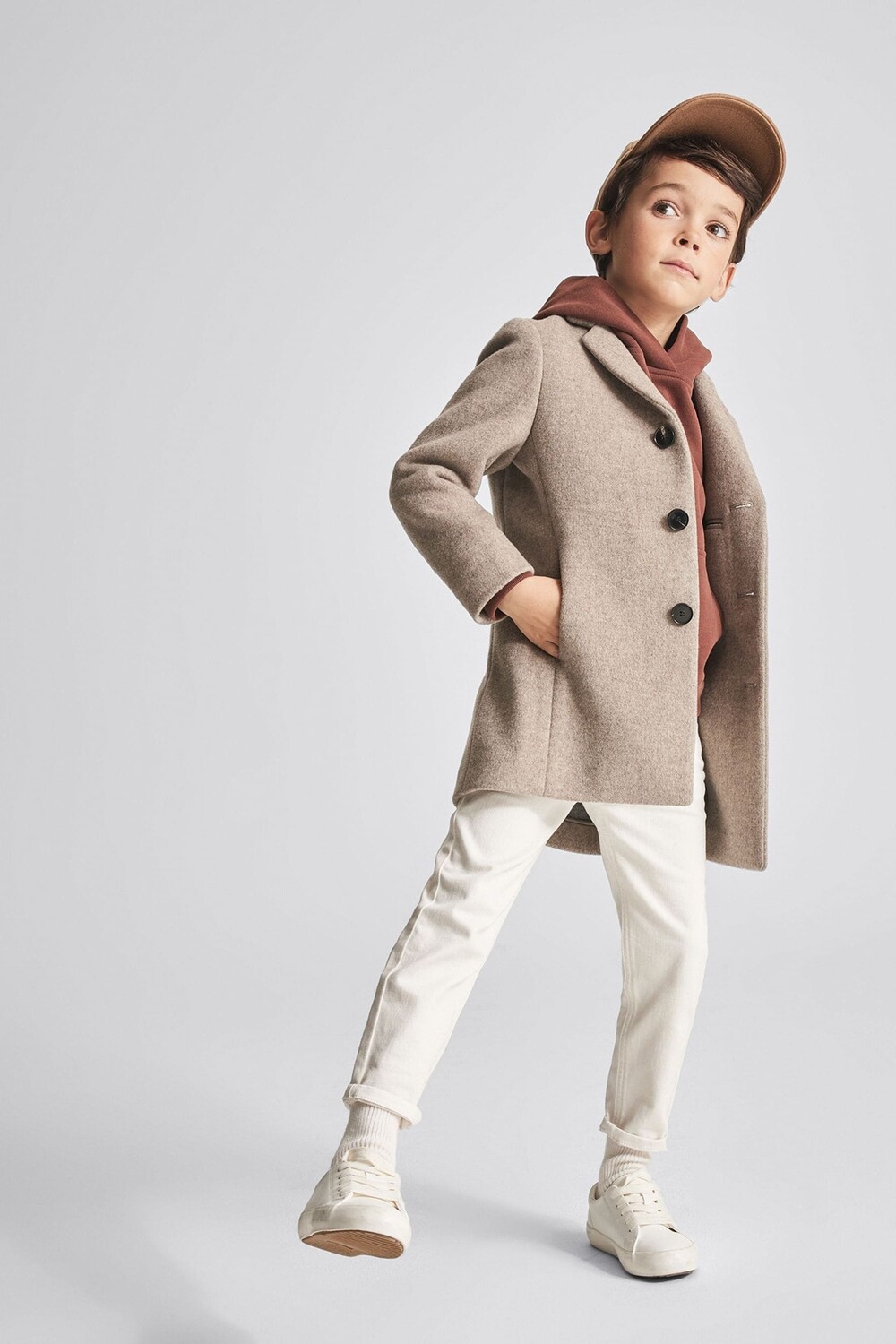 

Однобортное пальто Gable Junior Reiss, бежевый