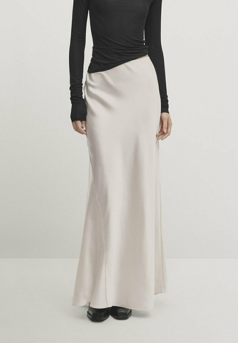 

Юбка макси STUDIO-FINISH Massimo Dutti, бежевый