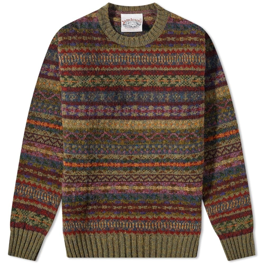 

Джемпер Jamieson's of Shetland Fair Isle Crew Knit, Коричневый