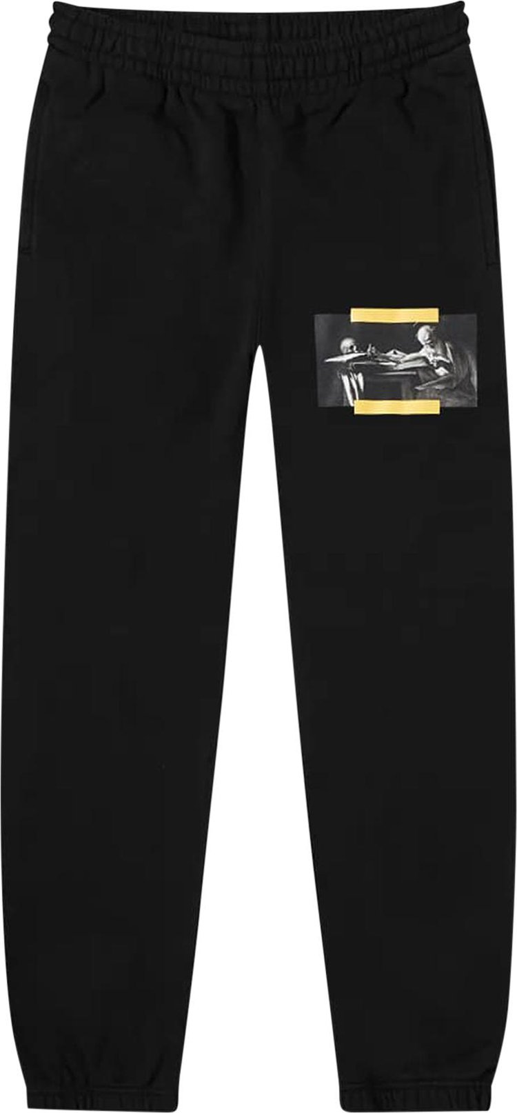 Спортивные брюки Off-White Carav Painting Slim Sweatpant 'Black/Multicolor', черный - фото