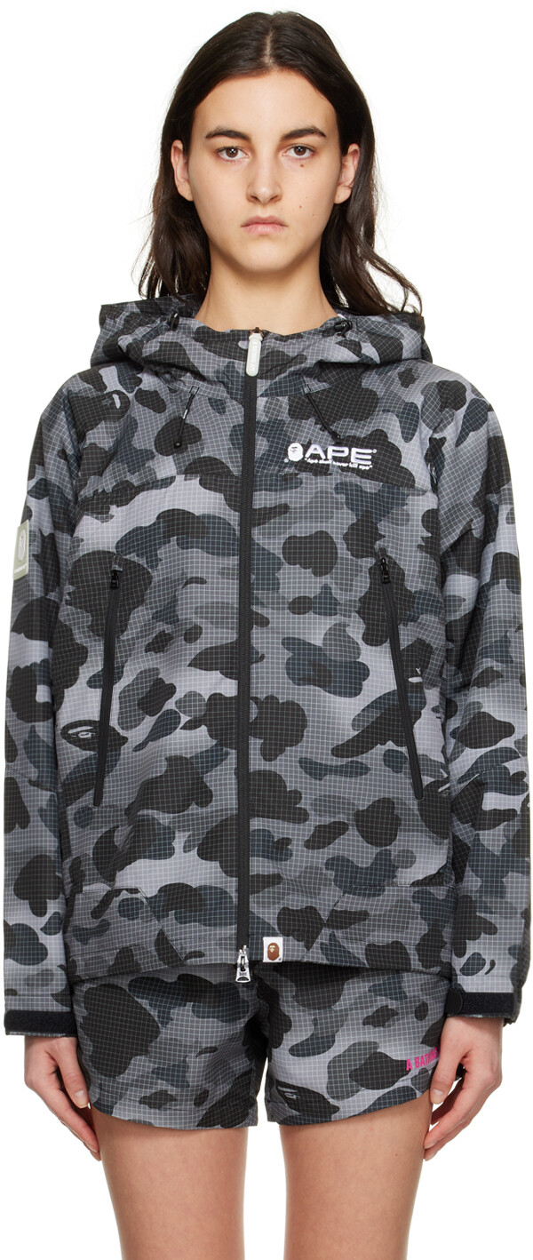 

Черная куртка в клетку BAPE, Черный
