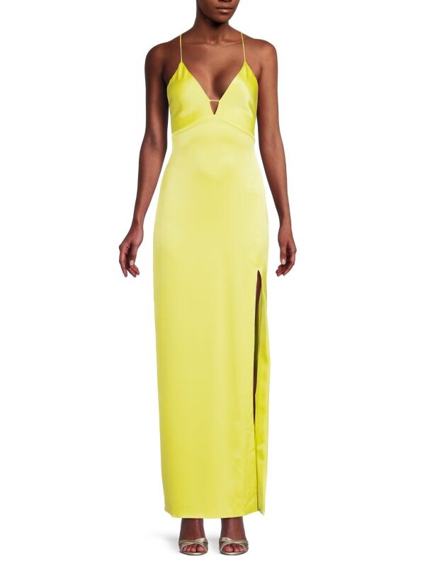 

Платье-комбинация dakota bias Alice + Olivia Yellow
