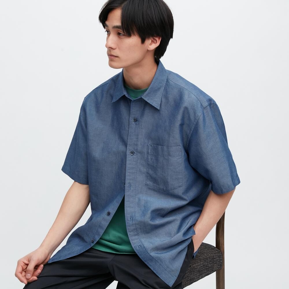 

Рубашка Uniqlo, синий