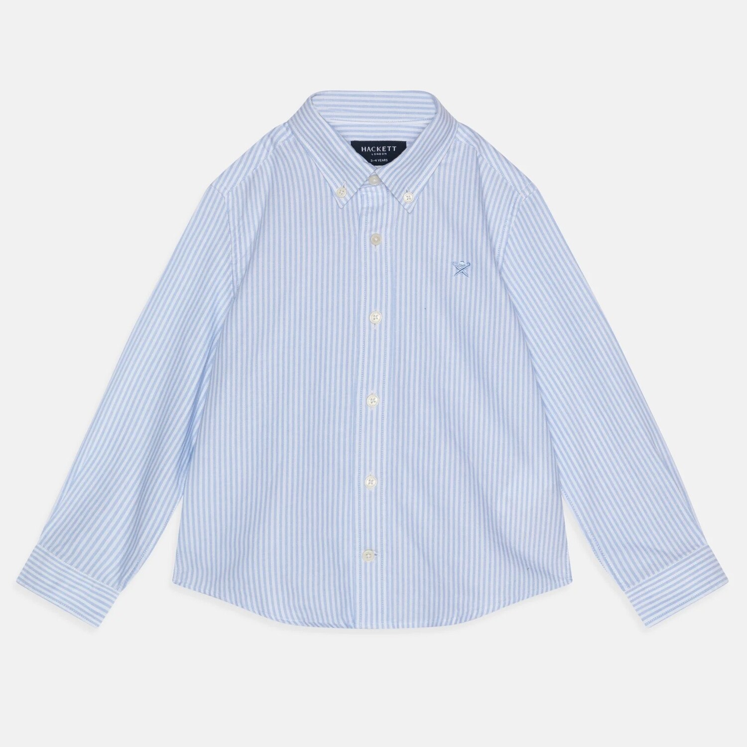 

Рубашка Hackett London Classic Fit Striped Oxford Cotton, белый/голубой