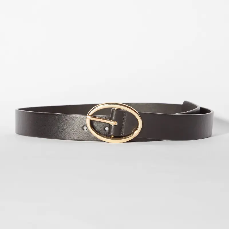 

Ремень Bershka Plain Faux Leather, черный