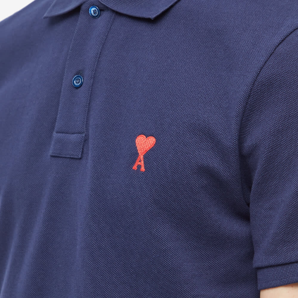 

Футболка AMI Tonal Small A Heart Polo, Синий