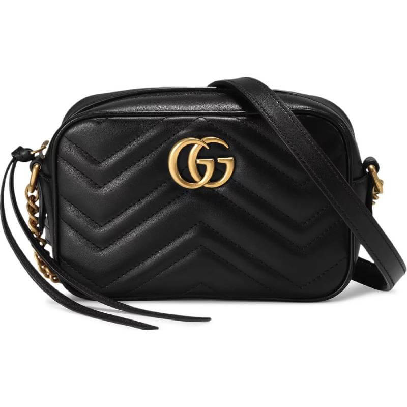 Сумка Gucci GG Marmont Matelassé Mini, черный - фото