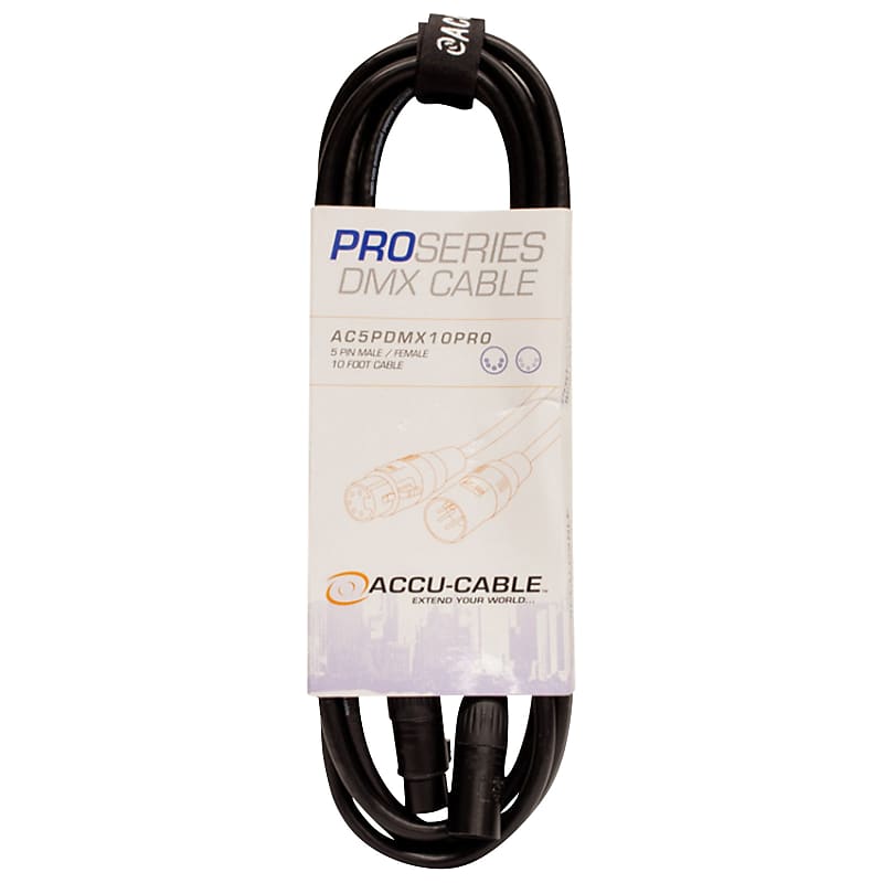 Pin pro. Professional DMX Cable. Accu-Cable logo.