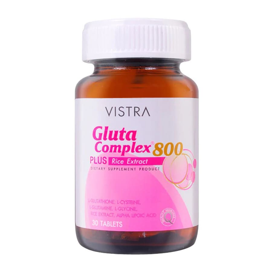 Глюта комплекс 800 с экстрактом риса Vistra, 30 таблеток
