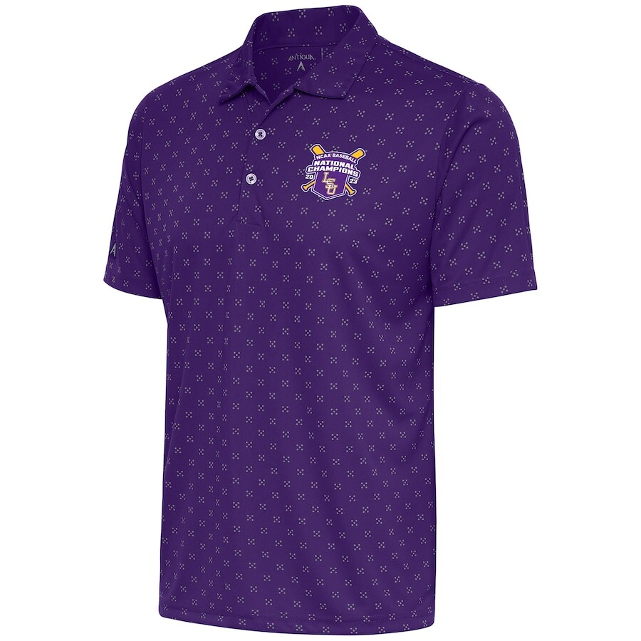 

Поло с коротким рукавом Antigua Lsu Tigers, фиолетовый