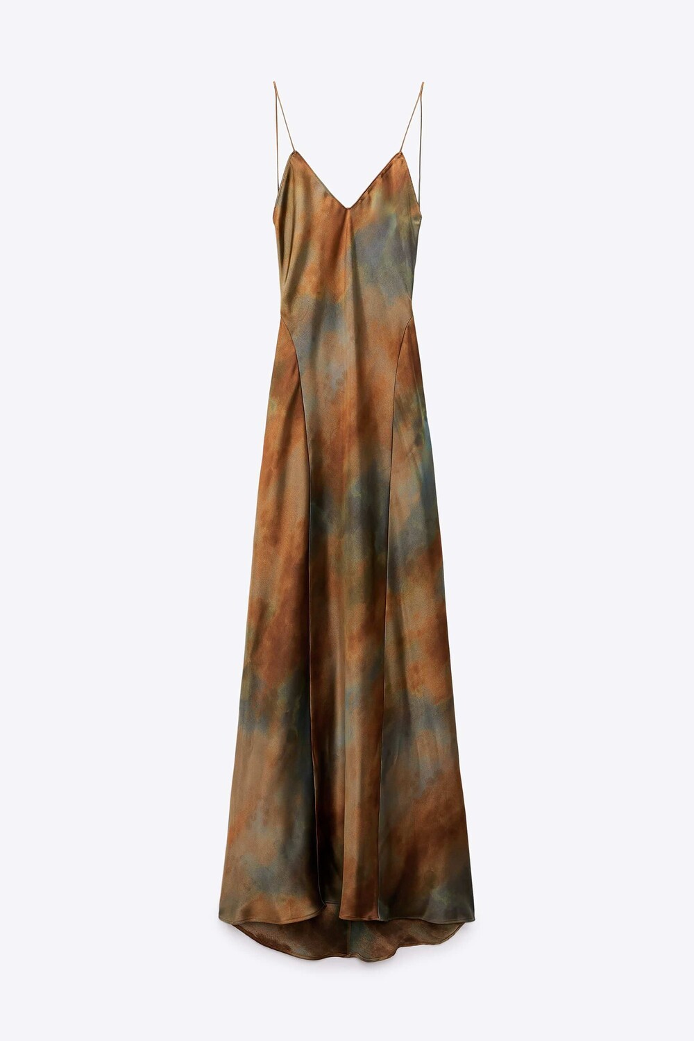 

Платье Zara Printed Satin, коричневый